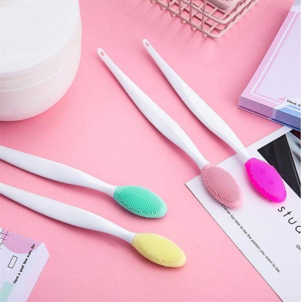 BUFFER® 2 Adet Dudak Fırçası Peeling Etkili Gözenek  Siyah Nokta Temizleyici Akne Giderici Çift Yönlü Fırça