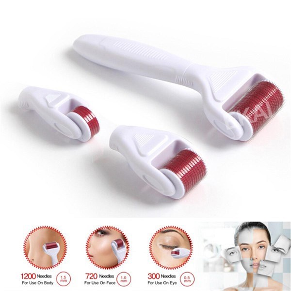 BUFFER® 3 Boy Titanyum 540 İğneli Cilt Yenileme Bakım Masaj Aleti Dermoroller