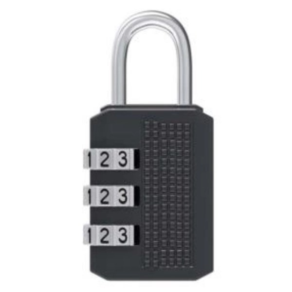 BUFFER® Ayarlanabilir Uzun Ömürlü Metal 3 Haneli Şifreli Dolap Asker Bavul Güvenlik Asma Kilit 25 mm