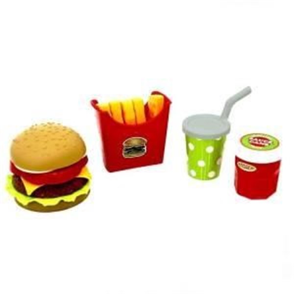 BUFFER® Eğitici Eğlenceli Hamburger Ustası 16 Parça Oyun Hamuru Seti