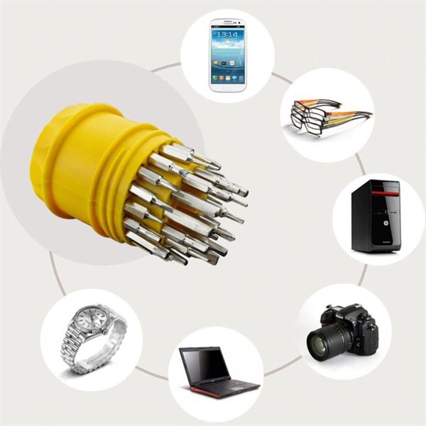 BUFFER® Orta 31 Parça Hassas Tornavida Bits Uç Seti Yumurta Tornavida
