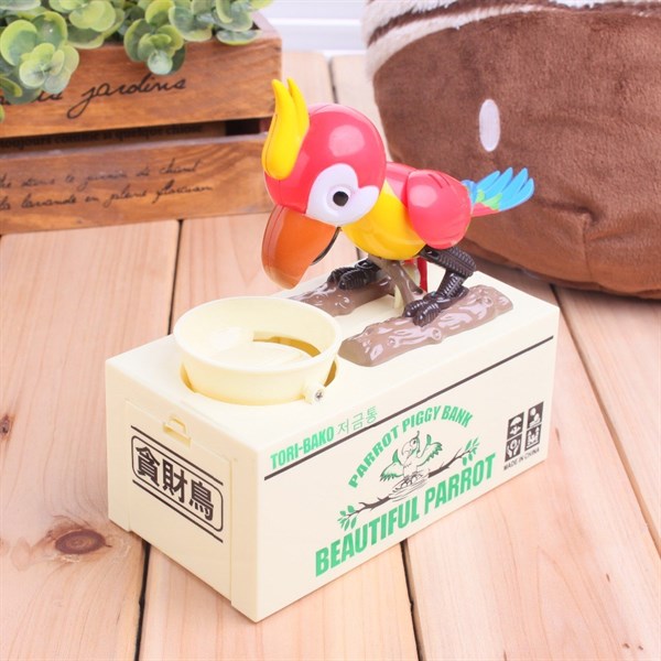 BUFFER® Parrot Piggy Bank Para Yiyen Papağan Kumbara