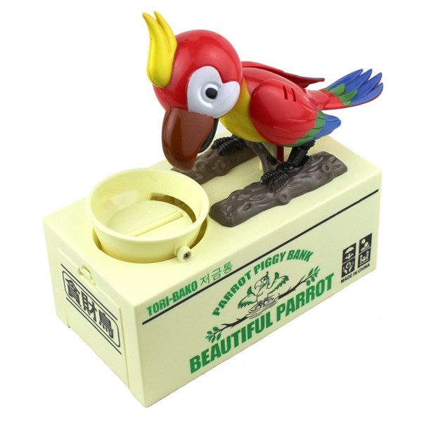 BUFFER® Parrot Piggy Bank Para Yiyen Papağan Kumbara