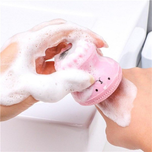 BUFFER® Peeling Etkili Mini El Yüz Cilt Temizleme Fırçası Silikon Temizlenmesi Kolay  Siyah Nokta Giderici