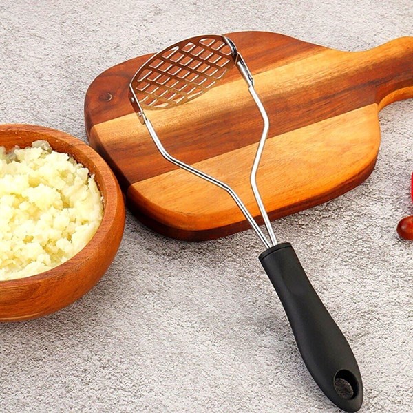 BUFFER® Renkli Plastik Saplı Paslanmaz Metal Patates Ezici Püre Yapıcı