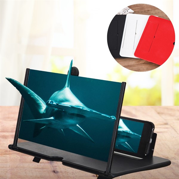 BUFFER® Taşınabilir Göz Yormayan 3D Cep Telefonu Mobil Tablet HD Ekran Video Büyütücü Büyüteci